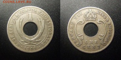 МОНЕТЫ МИРА 12-17 - Брит. Восточная Африка и Уганда – 1 цент (1909)