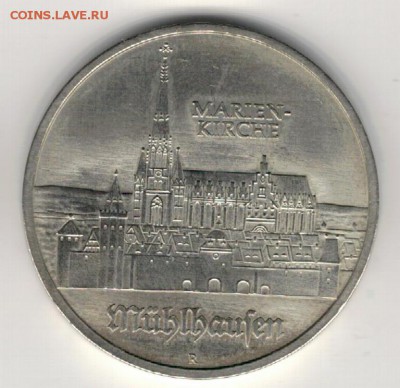 ГДР 5 МАРОК 1989 МЮЛЬХАУЗЕН ДО 21.12.17 В 22.00МСК (Е641) - 4-5м89м
