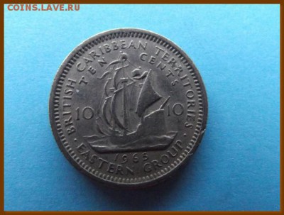 С РУБЛЯ Британские Карибские Территории 10 центов 1965 До 19 - DSCF7937