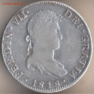 8 реалов 1819 Мексика - 6