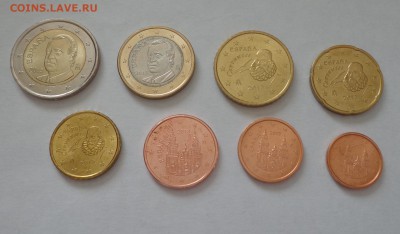 ИСПАНИЯ - ЕВРО-набор 2013 АЦ 8 шт. до 22.12, 22.00 - Испания - набор евро 20131