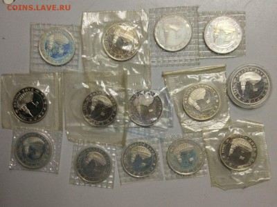3 рубля 1994-1995 (14 шт.) Молодая Россия. Пруф в запайках - iDR8iLFiSNs