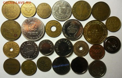 25 иностранных жетонов без повторов до 19.12.2017г 22-00 мск - 25 жетонов 2