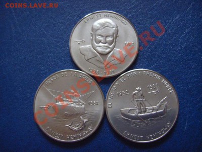 Куба 3 монеты по 1 песо 1982 Хемингуэй до 26.03 в 17.00 М - LPIC7583.JPG