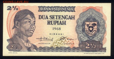 Индонезия 2,5 рупии 1968 unc 23.12.17 22:00 мск - 2