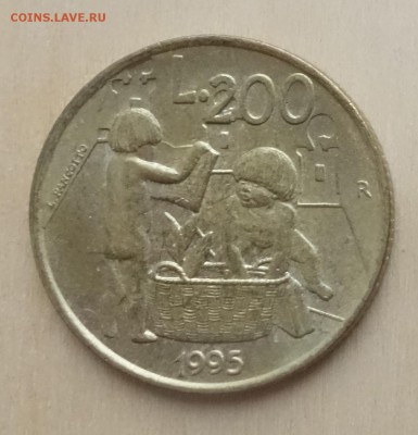 200 лир 1995 Сан-Марино до 19.12.17 в 22:00 - smr7