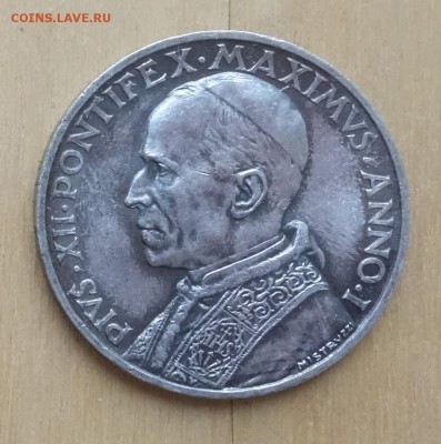 5 лир 1939 Ватикан до 19.12.17 в 22:00 - vat1