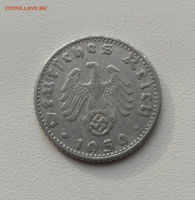 ГЕРМАНИЯ(РЕЙХ),50 рейхспфеннигов 1939G(алюмин)!до 20.12.2017 - фото 16 декабря 202