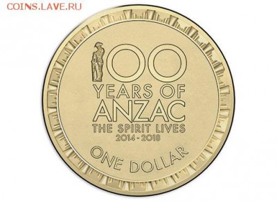 ФИКС Австралия 1 доллар 2017 100-летие АНЗАК UNC - 511053_D_Reverse of the 2017 $1 Circ Coin Swap 10 pack 100 YEARS OF ANZAC_2