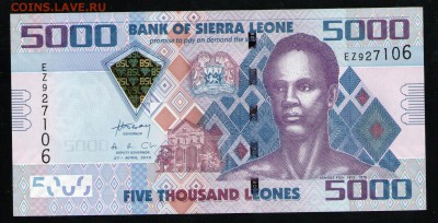 СЬЕРРА ЛЕОНЕ 5000 ЛЕОНЕ 2010 UNC - 1 001