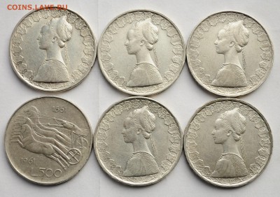 Лот - 500 лир 1958, 59, 60, 61, 64, 65г. 6шт. Италия - DSC_1661.JPG