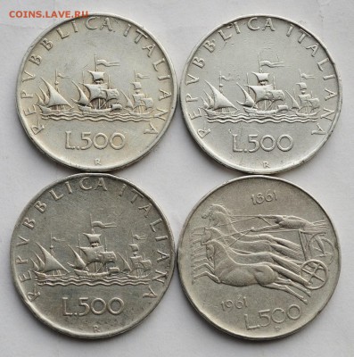 Лот - 500 лир 1958, 59, 60, 61г. 4шт. Италия - DSC_1665.JPG