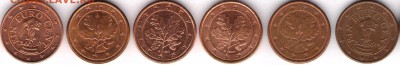 Германия 1 евроцент. 6 штук - Германия 6 по 1 евроценту2