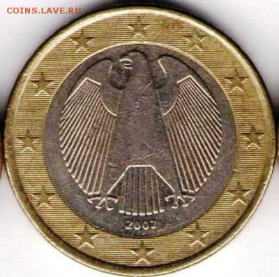 Германия. 1 евро 2002F - Германия 1 евро 2002F-1