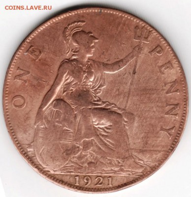 Великобритания 1 пенни 1921 г. до 24.00 25.12.17 г. - Scan-171218-0037