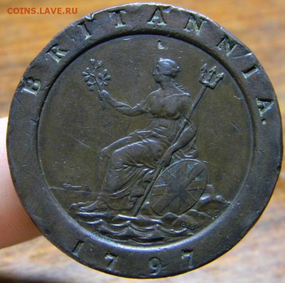 2 пенса Британия 1797 г. Колесо Телеги - DSCN1927.JPG