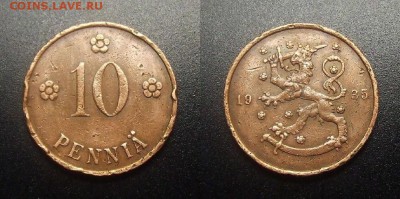МОНЕТЫ МИРА 12-17 - Финляндия – 10 пенни (1935) с д.
