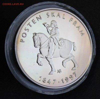 С 1 РУБ. НОРВЕГИЯ 5 крон 1997г. ПРУФ  350-лет ПОЧТЫ до 26.12 - IMG_9766