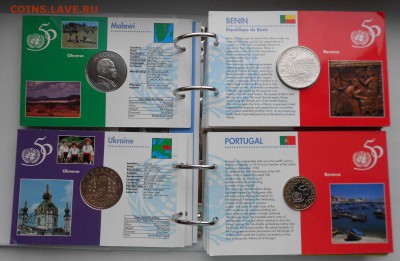 редкий набор 50 лет ООН альбом папка в шубере 21 монета UNC - DSCN5065.JPG