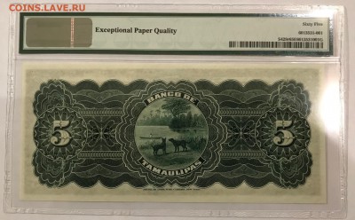 Мексика, 1902-1914, 5 Песо, PMG 65 EPQ - AC3D4684-19F4-440C-877B-6F613C75BDC1