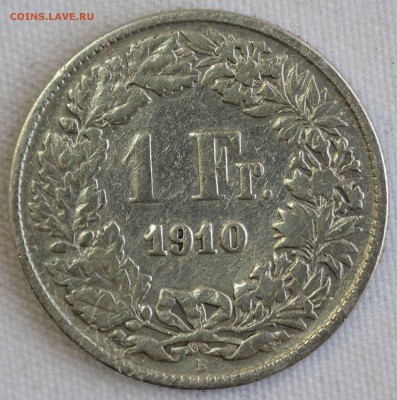 С 1 РУБ.ШВЕЙЦАРИЯ 1 франк 1910г.  до 27.12 в 22-00 - IMG_0281