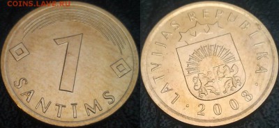 Латвия 1,2,5 сантим 3 РОЛЛА С РУБЛЯ !!! 28.12 - 15