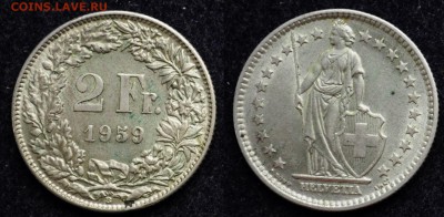 Швейцария 2 франка 1959г.   25.12.17 в 22-00 - 2франка1959_1_1