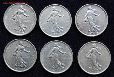 Франция 5 франков 1960, 1962, 1964г. 6шт. - DSC_1772.JPG