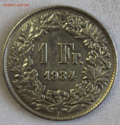 С 1 РУБ.ШВЕЙЦАРИЯ 1 франк 1934г. до 29.12 в 22-00 - IMG_0340