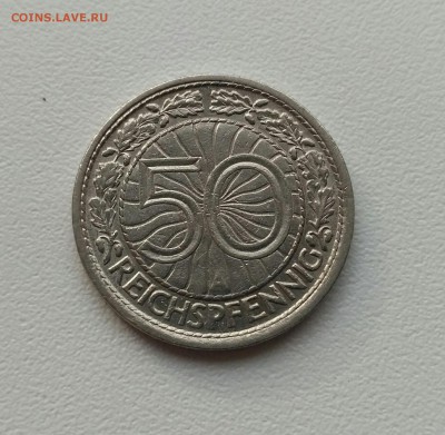 ВЕЙМАР,50 рейхспфеннигов 1931А(никель)!до 20.12.2017 - фото 16 декабря 191