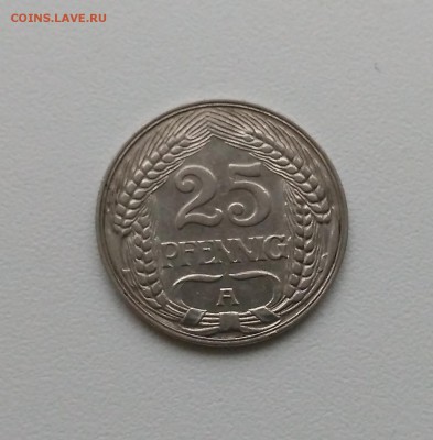 ГЕРМАНСКАЯ ИМПЕРИЯ,25 пфеннигов 1909А(никель)!до 26.12.2017 - фото 23 декабря 015