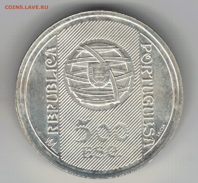 Ag ПОРТУГАЛИЯ 500 ЭСКУДО 1996 БАНК 28.12 В 22.00МСК (Е486) - 5-порт500э96а