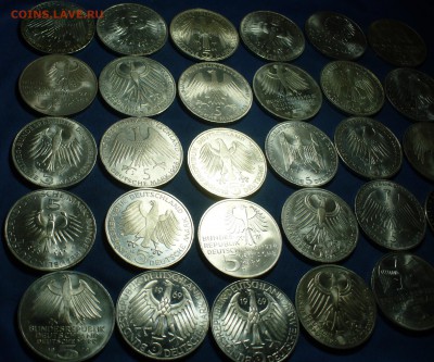 5 марок 1968-1977 гг.32 шт.Серебро UNC  До 26.12.17 в 22.00 - P1420994.JPG