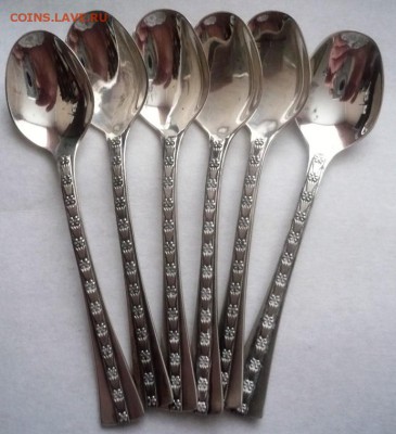 кофейные ложечки серебро 916* проба 6 шт. оценка - P1400401.JPG