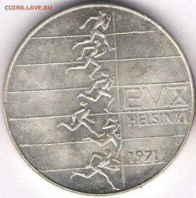 Финляндия 10 марок 1971.Лёгкая атлетика. Серебро - 10марок1971б