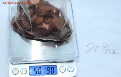 Пол кило Евро! 183 шт. 1и2 евроцентов с номинала. - IMG_8443ф