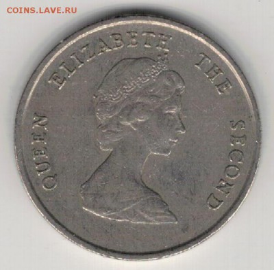 Вост.-Кариб.терр. 25 центов 1989 Корабль 01.01 в 22ч (Е517) - 4-1вкт25