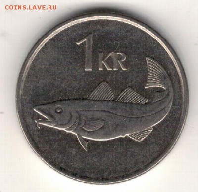 Исландия крона 1991 Треска до 01.01.2018 в 22.00мск (Е517) - 4-1ис1а
