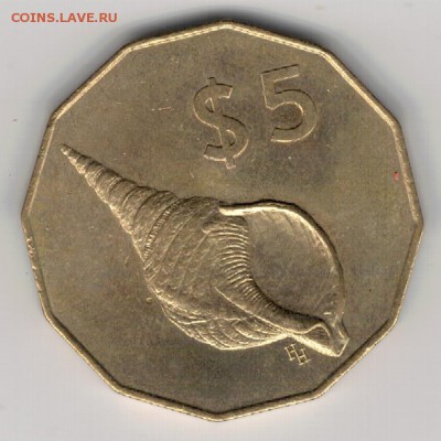О-ва Кука 5$ 2003 Раковина до 01.01.2018 в 22.00мск (Е658) - 4-ок5д1
