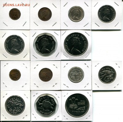 Тувалу подборка 1с-5$ 1976-1985 до 31.12.17 22-00 мск - Tuvalu dif.1976-1985