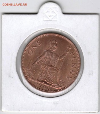 Великобритания 1 пенни 1966 г. до 24.00 03.01.18 г. - Scan-171226-0029