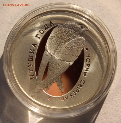 Беларусь 10 руб. 2012 Черный стриж, Ag,925 - 1