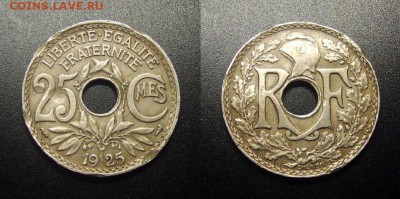 МОНЕТЫ МИРА 12-17 - Франция – 25 сантимов (1925) №1-2