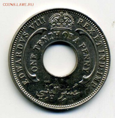 10 пенни 1936г Западная Африка UNC до 04 01 18 в 22-00 - хх821