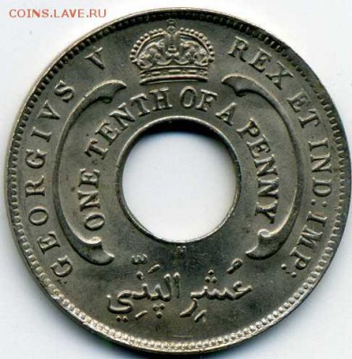 10 пенни 1919г Западная Африка UNC до 04 01 18 в 22-00 - хх822