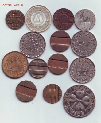 Подборка жетонов метро,телефонные и другие 14 штук. - 71925040