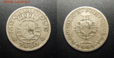 МОНЕТЫ МИРА 12-17 - Португ. Мозамбик – 2,5 эскудо (1955) с д.