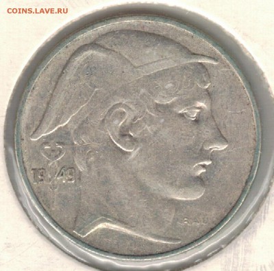 Ag БЕЛЬГИЯ 20 ФРАНКОВ 1949 ДО 04.01.2018 В 22.00МСК (Е697) - 5-б20