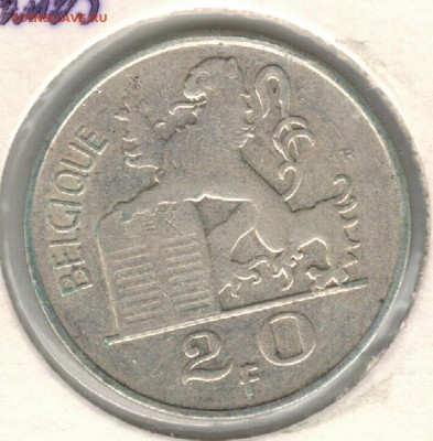 Ag БЕЛЬГИЯ 20 ФРАНКОВ 1949 ДО 04.01.2018 В 22.00МСК (Е697) - 5-б20а