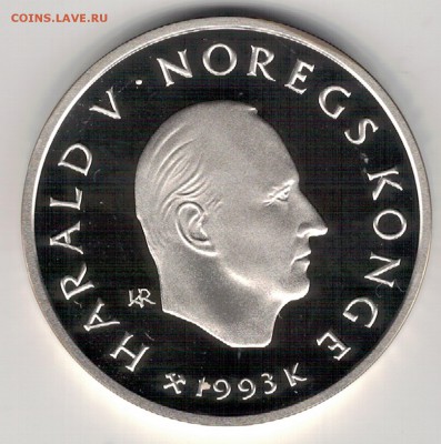 Ag НОРВЕГИЯ 50 КРОН 1993 ЛЫЖИ ДО 04.01 В 22.00МСК (Е713) - 5-нор2